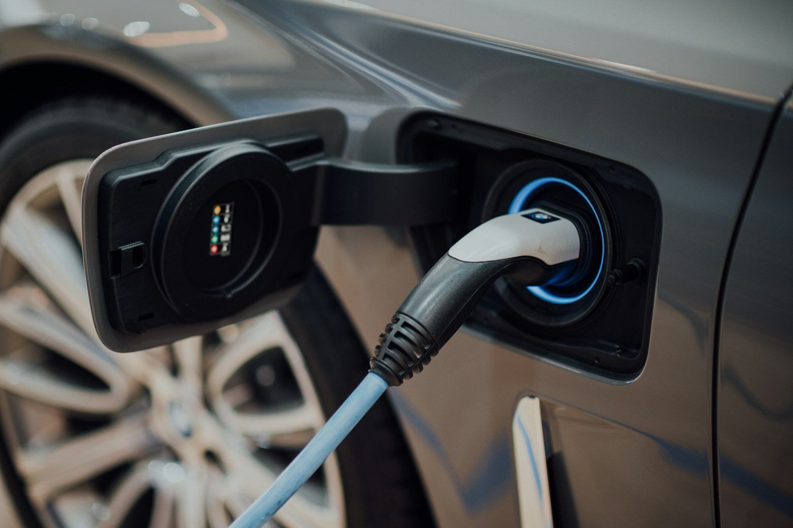 Electric vehicle charging port with Type 2 charging connector